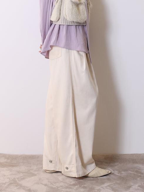ウォッシュドタックワイドパンツ /3855-279BT